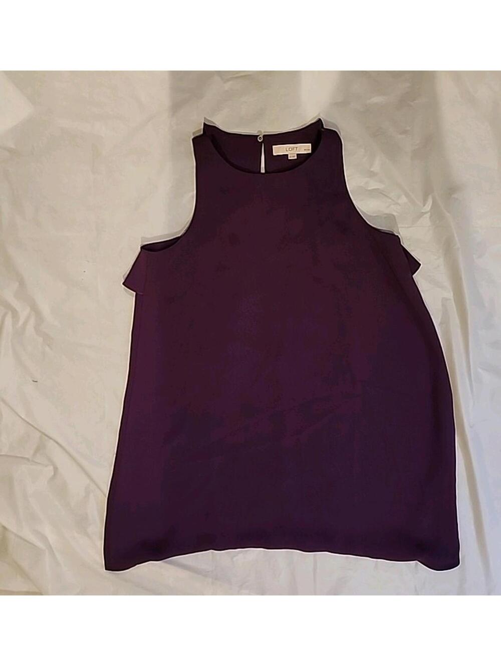 Gorgeous Purple Loft High Neck Dress. Womens Small Petite